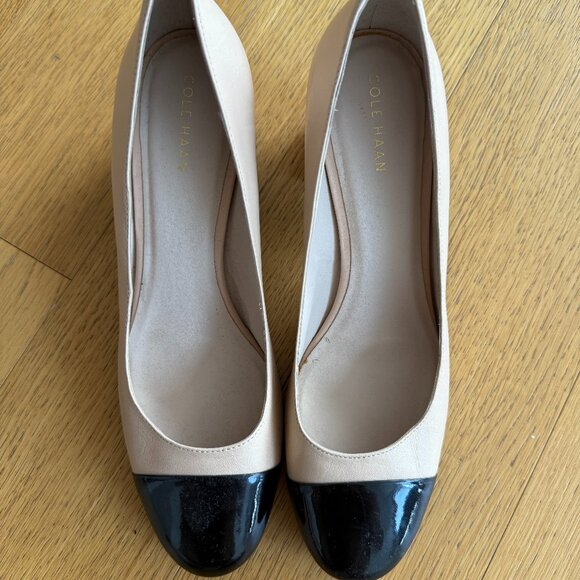 Cole Haan Shoes - Cole Haan Nude & Black Cap-Toe Pumps – 7.5B (sale ends 08/28)